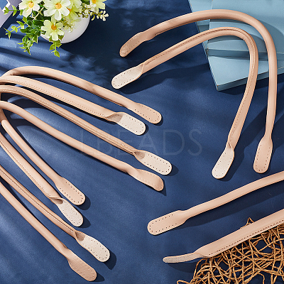 8Pcs 4 Style PU Leather Sew on Bag Handles PURS-WR0001-26B-1