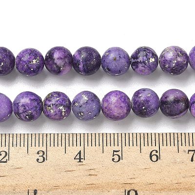 Dyed Natural Dolomite Beads Strands G-D337-8mm-D03-1