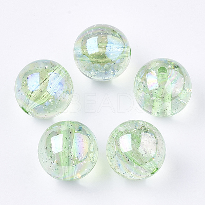 Transparent Acrylic Beads TACR-T006-01A-10-1