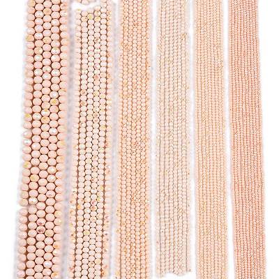 Electroplate Opaque Solid Color Glass Beads Strands LS-EGLA-A044-P6mm-L05-1
