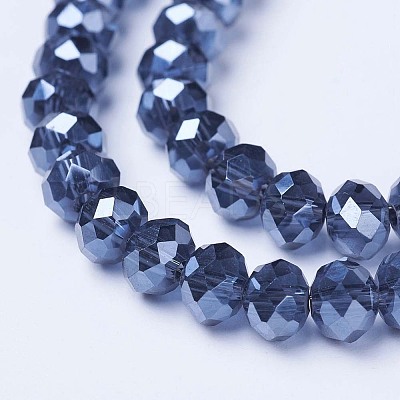 Electroplate Glass Beads Strands EGLA-A034-T8mm-A14-1