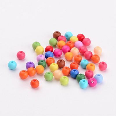 Solid Chunky Acrylic Ball Beads X-SACR-R812-4mm-M-1