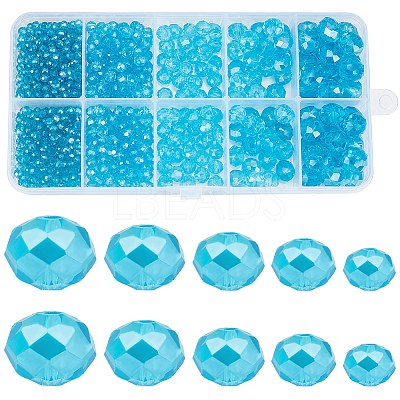 Electroplate Glass Beads Strands EGLA-SC0001-25C-1