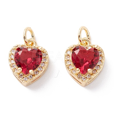 Brass Micro Pave Cubic Zirconia Charms LS-ZIRC-A019-14G-C-1