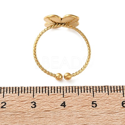 304 Stainless Steel Cuff Open Rings for Women SA-CBA3A85-09G-1