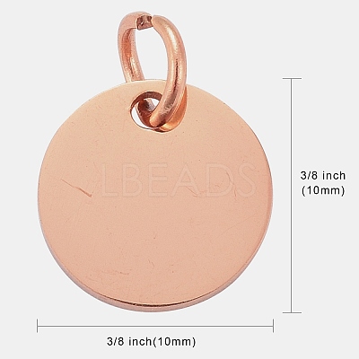 Ion Plating(IP) 304 Stainless Steel Pendants STAS-I311-32C-RG-1