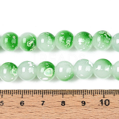 Baking Paint Glass Beads Strands DGLA-N015-10mm-09-1