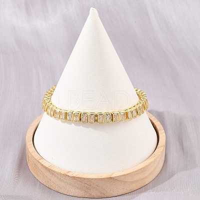 Brass Pave Clear Cubic Zirconia Tennis Bracelets for Women KK-CBA68DA-12G-1