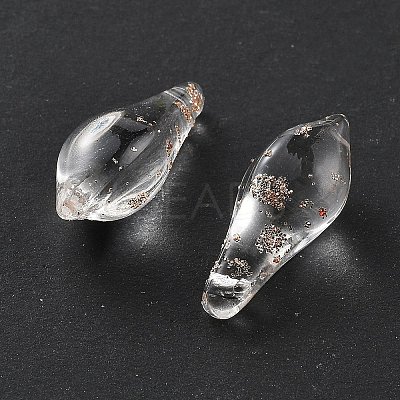 Handmade Gold Sand Lampwork Beads LAMP-M024-01H-1