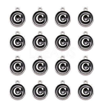 Platinum Plated Alloy Charms X-ENAM-S118-02C-P-1