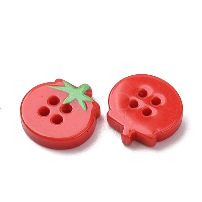 4-Hole Printed Opaque Resin Buttons RE-CBA2C75-04B-1