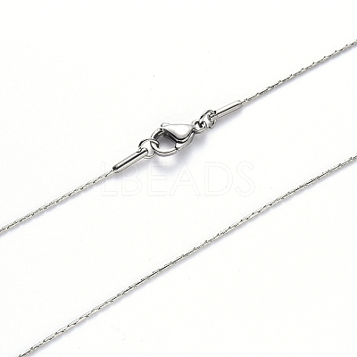 Non-Tarnish 304 Stainless Steel Boston Link Chain Necklace NJEW-S420-005C-P-1
