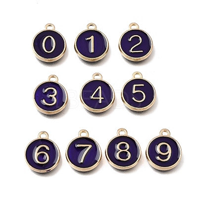 Alloy Enamel Charms ENAM-T010-07I-1