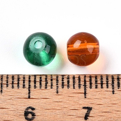 Baking Paint Transparent Glass Beads DGLA-Q022-6mm-M-1