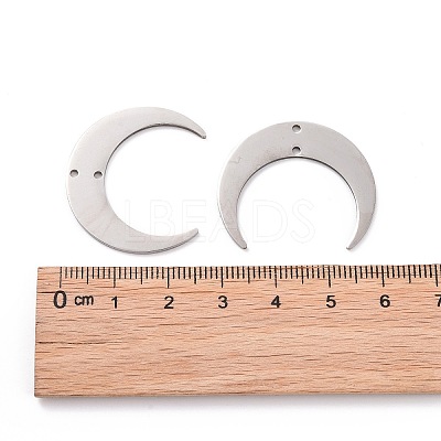 Non-Tarnish 201 Stainless Steel 2-Loop Link Pendants STAS-N090-LA038-1
