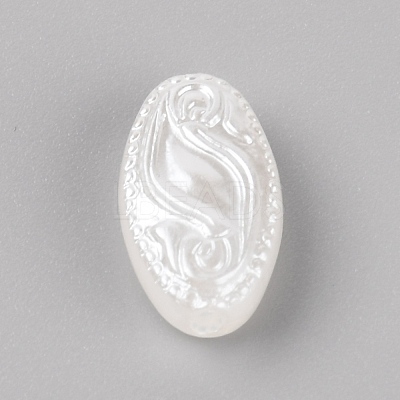 Opaque Acrylic Beads OACR-WH0026-10B-1