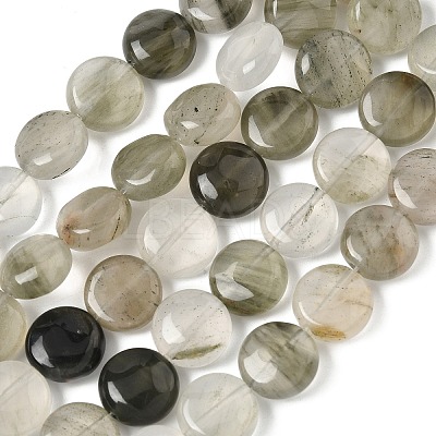 Natural Green Rutilated Quartz Beads Strands G-F790-H01-03-1