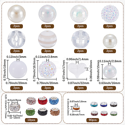 24Pcs 12 Styles Opaque Acrylic Beads MACR-BM0001-03A-1
