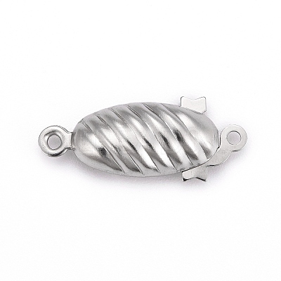 Tarnish Resistant 304 Stainless Steel Box Clasps STAS-G140-18P-1