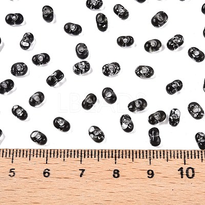 Picasso Spray Painted Glass Seed Beads SEED-T006-04-35-1