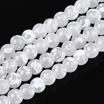 Baking Paint Glass Beads Strands DGLA-N015-4mm-01-1