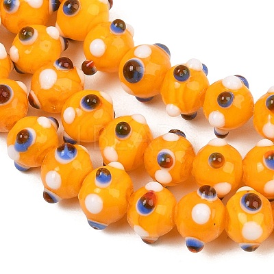 Handmade Bumpy Lampwork Beads Strands LA-CBA05D6-01-05-1