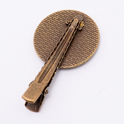 Zinc Alloy Alligator Hair Clip Findings PALLOY-WH0072-54AB-1