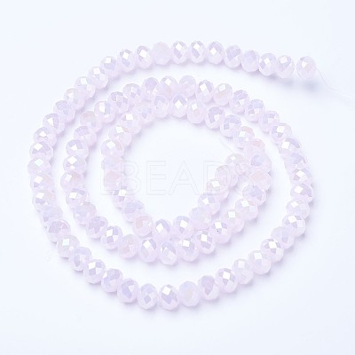 Electroplate Glass Beads Strands X-EGLA-A034-J6mm-B04-1