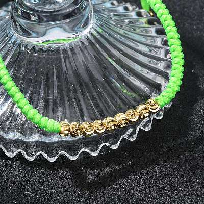 Polyester Cord Braided Bead Bracelets for Women BJEW-L698-01G-06-1