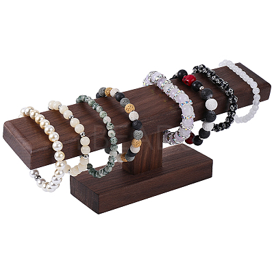 T Bar Wooden Watch Organizer Display Stands ODIS-WH0099-209B-1