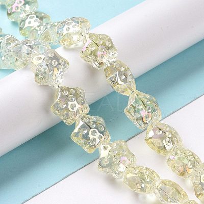 Transparent Electroplate Glass Beads Strands LS-GLAA-C025-01H-1