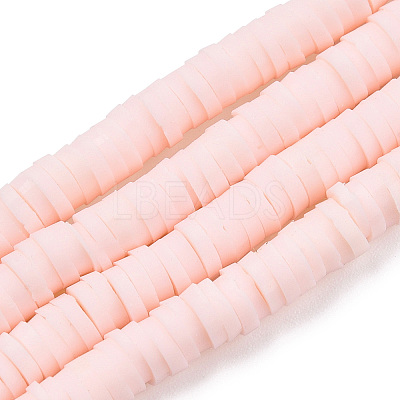 Flat Round Handmade Polymer Clay Bead Spacers X-CLAY-R067-4.0mm-27-1