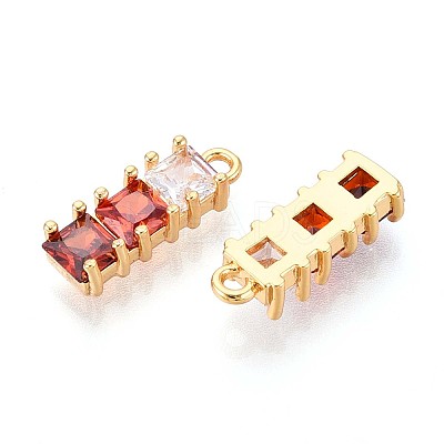 Brass Micro Pave Cubic Zirconia Charms KK-N263-95A-G-1