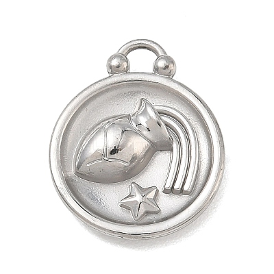 12 Constellations 304 Stainless Steel Pendants STAS-F354-01P-12-1