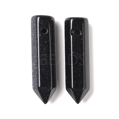 Synthetic Blue Goldstone Pointed Pendants G-D460-01F-1