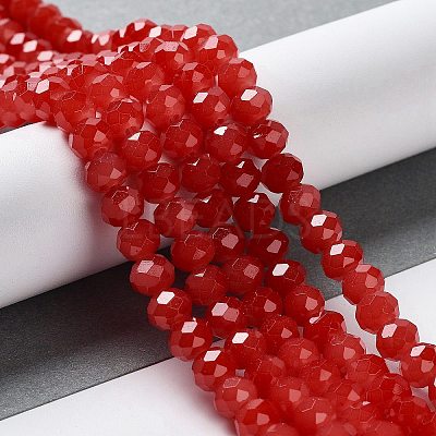 Baking Paint Imitation Jade Glass Bead Strands DGLA-A034-J10mm-A32-1