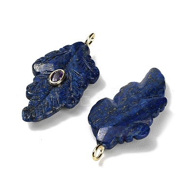 Natural Lapis Lazuli Carved Pendants G-K372-06G-02-1
