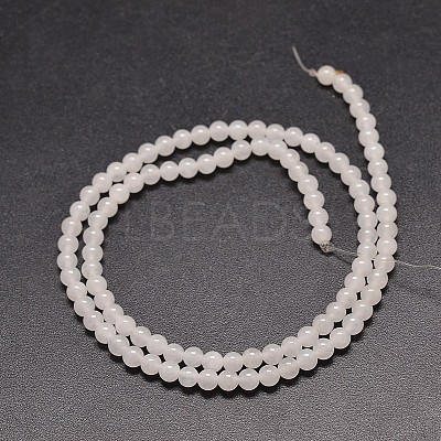 Natural White Jade Round Bead Strands X-G-P072-08-4mm-1