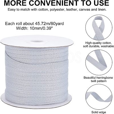 Cotton Twill Tape Ribbons OCOR-WH0058-35P-1