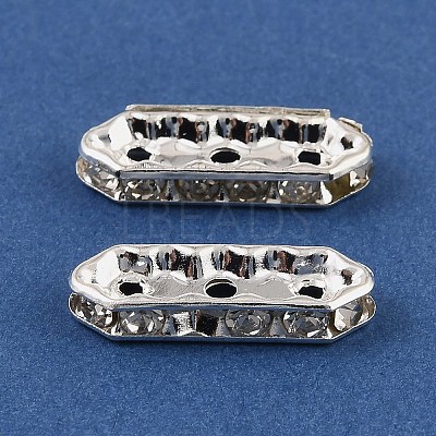 Brass Crystal Rhinestone Spacer Bars RB-T019-01F-S-1