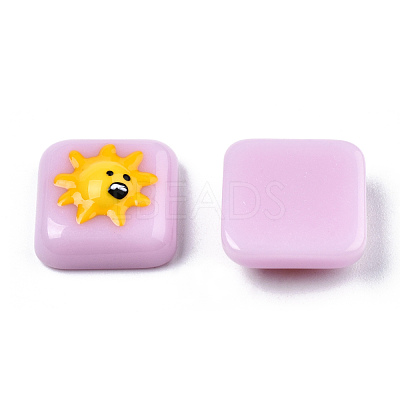 Opaque Resin Enamel Cabochons CRES-N031-029-1