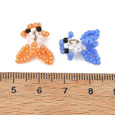 MIYUKI Round Glass Seed Beads Glass Pendants PALLOY-MZ01451-1
