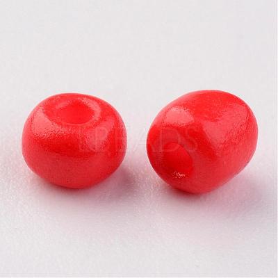 6/0 Baking Paint Glass Seed Beads X-SEED-S003-K20-1