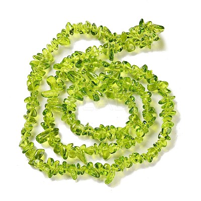 Spray Painted Transparent Glass Beads Strands GLAA-P060-01A-11-1