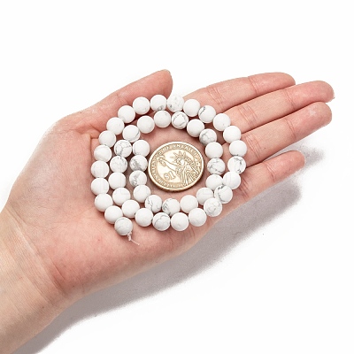 Natural Howlite Beads Strands X-G-D696-8mm-1