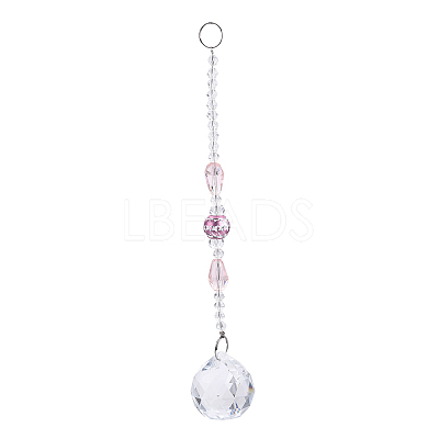Faceted Crystal Glass Ball Chandelier Suncatchers Prisms AJEW-G025-A01-1