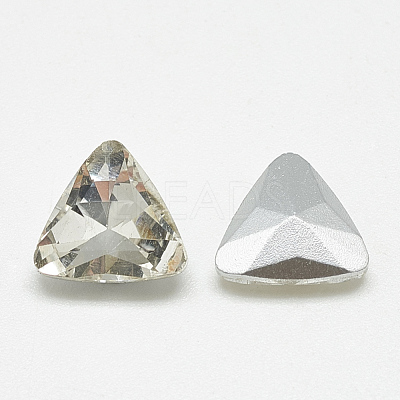 Pointed Back Glass Rhinestone Cabochons RGLA-T087-10mm-01-1