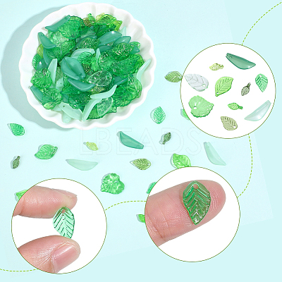 350Pcs 10 Styles Transparent Acrylic Pendants OACR-PA0001-23-1