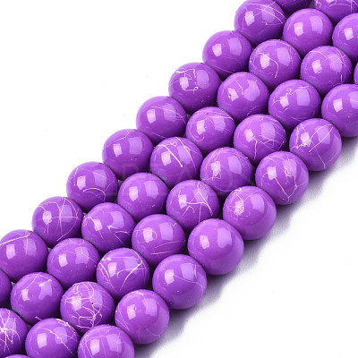 Drawbench Glass Beads Strands DGLA-S115-8mm-L05-1