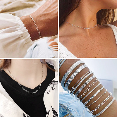 925 Sterling Silver Heart Link Chains STER-TA0001-35-1